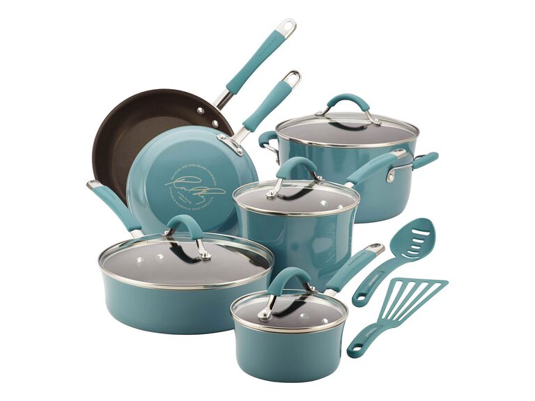 Rachael Ray blue nonstick cookware set
