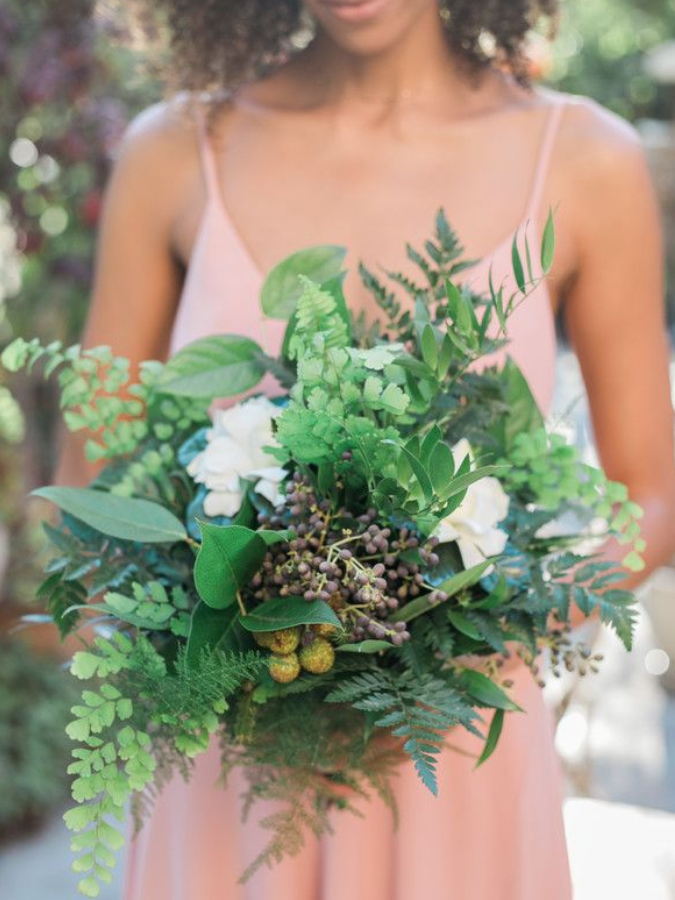 fern-filled bouquet
