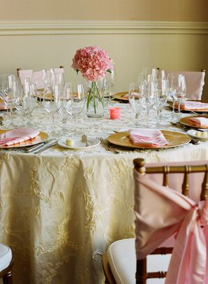 Pink and Gold Reception Decor