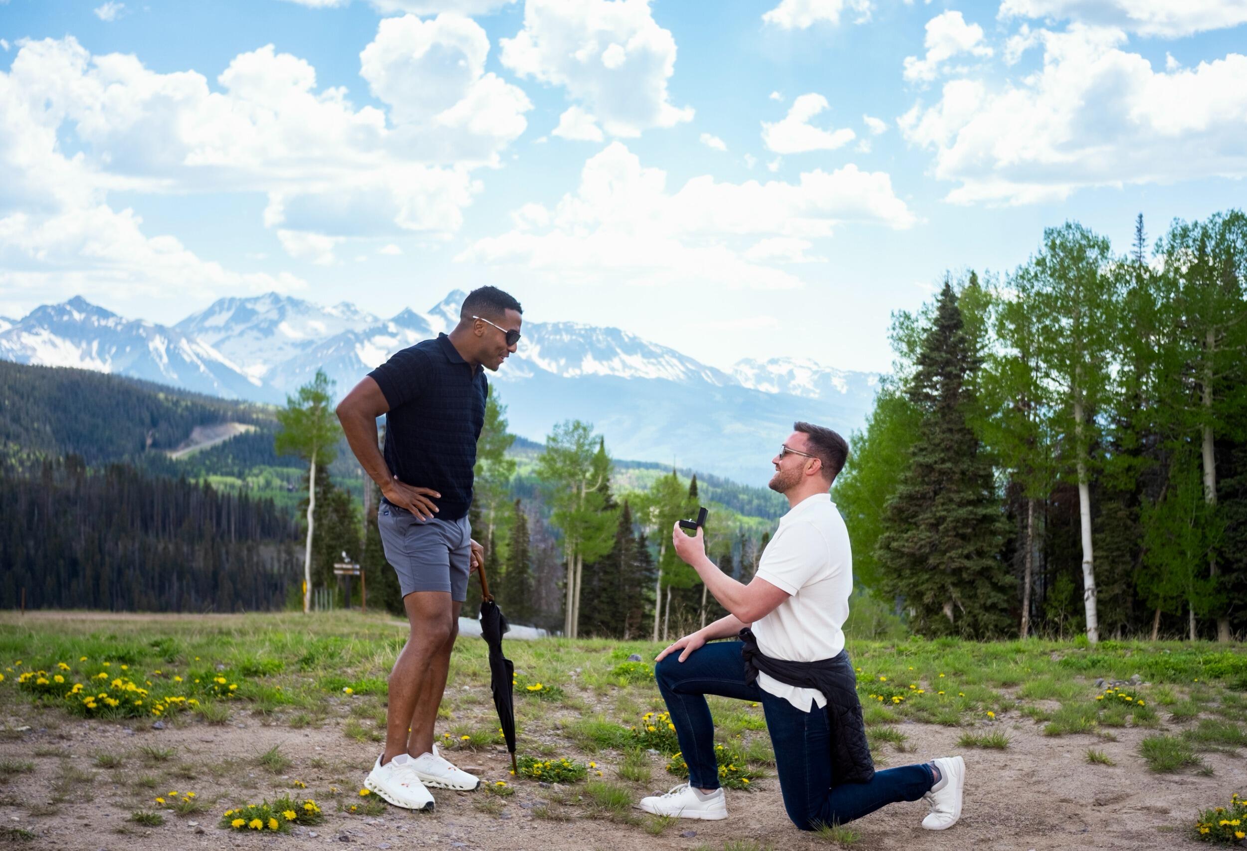 Engaged: One year into living together, Chris and Josh traveled to Telluride, Colorado. Hidden among the luggage were two rings tucked deep into Chris’s suitcase. When the moment felt right, Chris led Josh to a breathtaking mountain top, gave a little speech, and popped the question. Josh said yes and the rest is history.