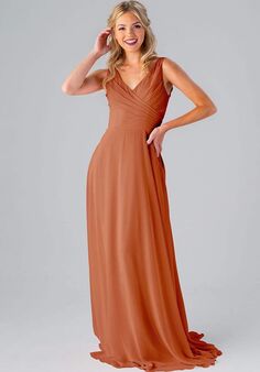 Kennedy Blue Kristen V-Neck and Plunge Bridesmaid Dress