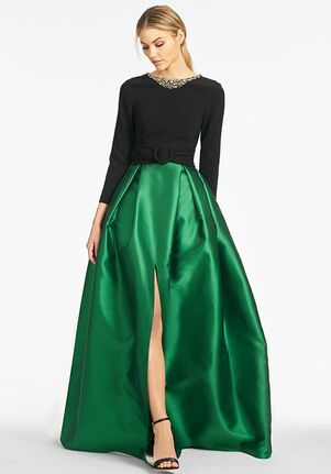 Sachin & Babi Desdemona Gown - Black/Emerald Green Mother Of The Bride Dress