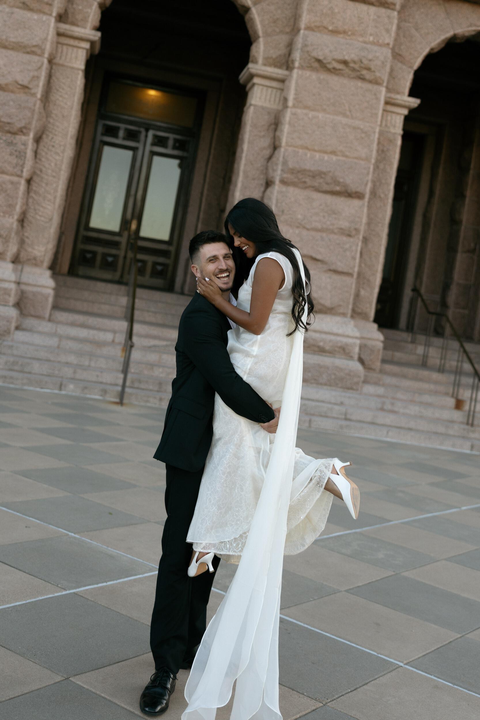 Engagement photos at the Capitol of Texas!