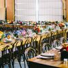 Vibrant, Rainbow Wedding at Camp in Maine
