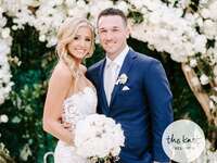 alex bregman wife reagan bregman wedding beautiful white arbor