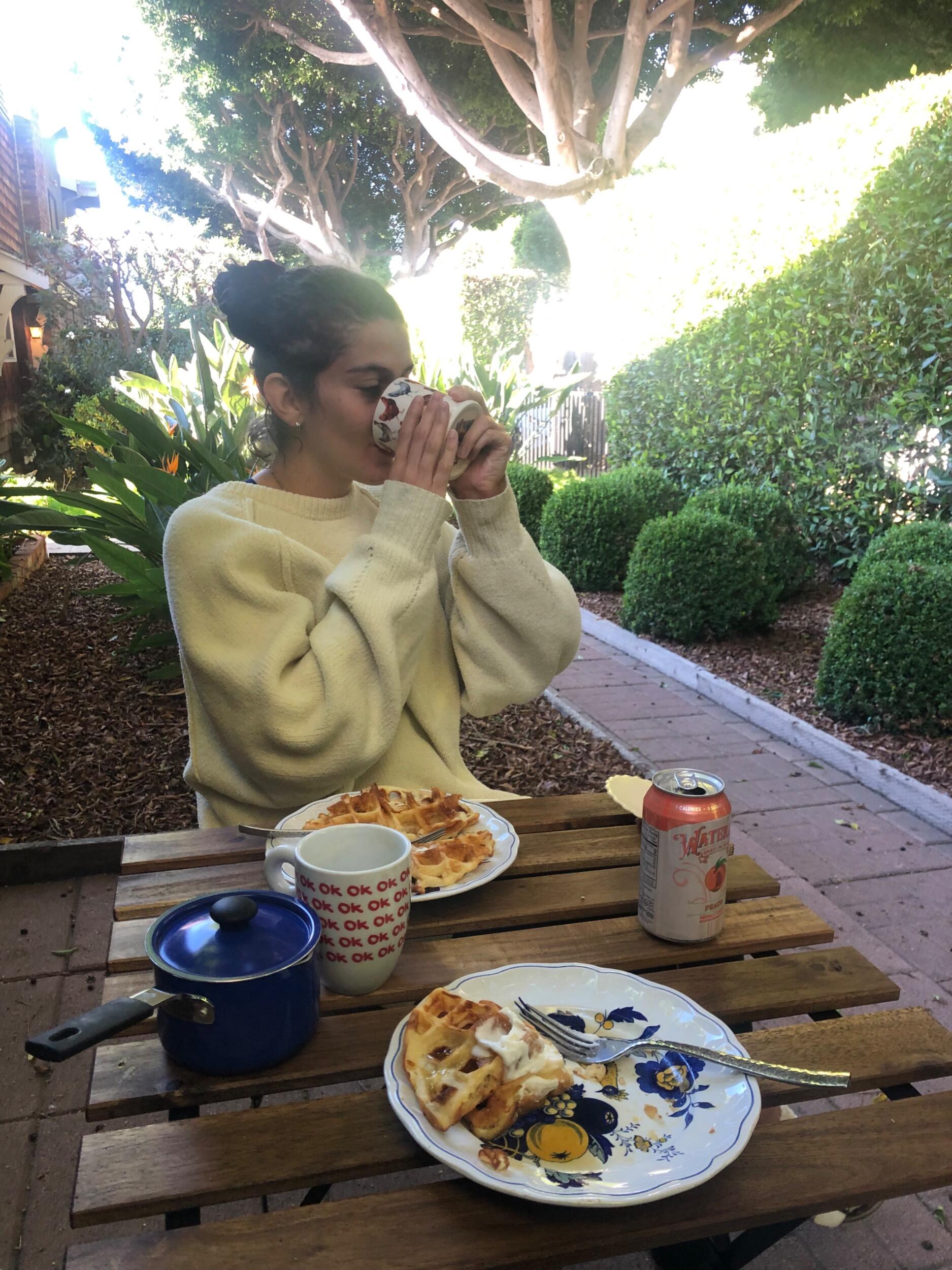 Breakfast at home in Santa Monica, CA