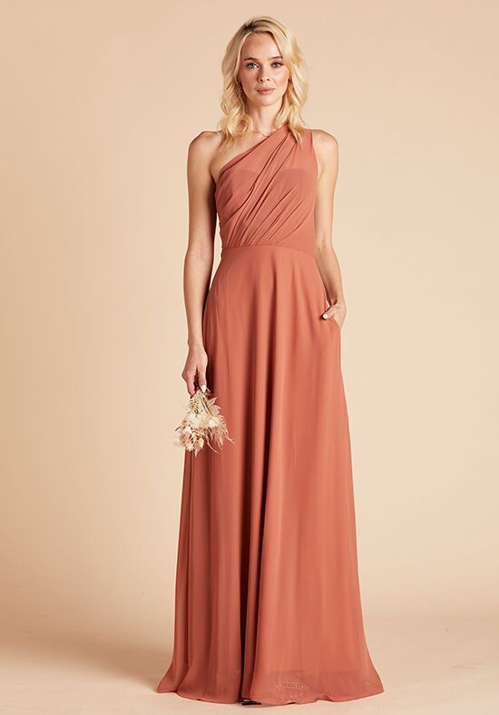 Birdy Grey Kira Dress in Terracotta One Shoulder Bridesmaid Dress - 1