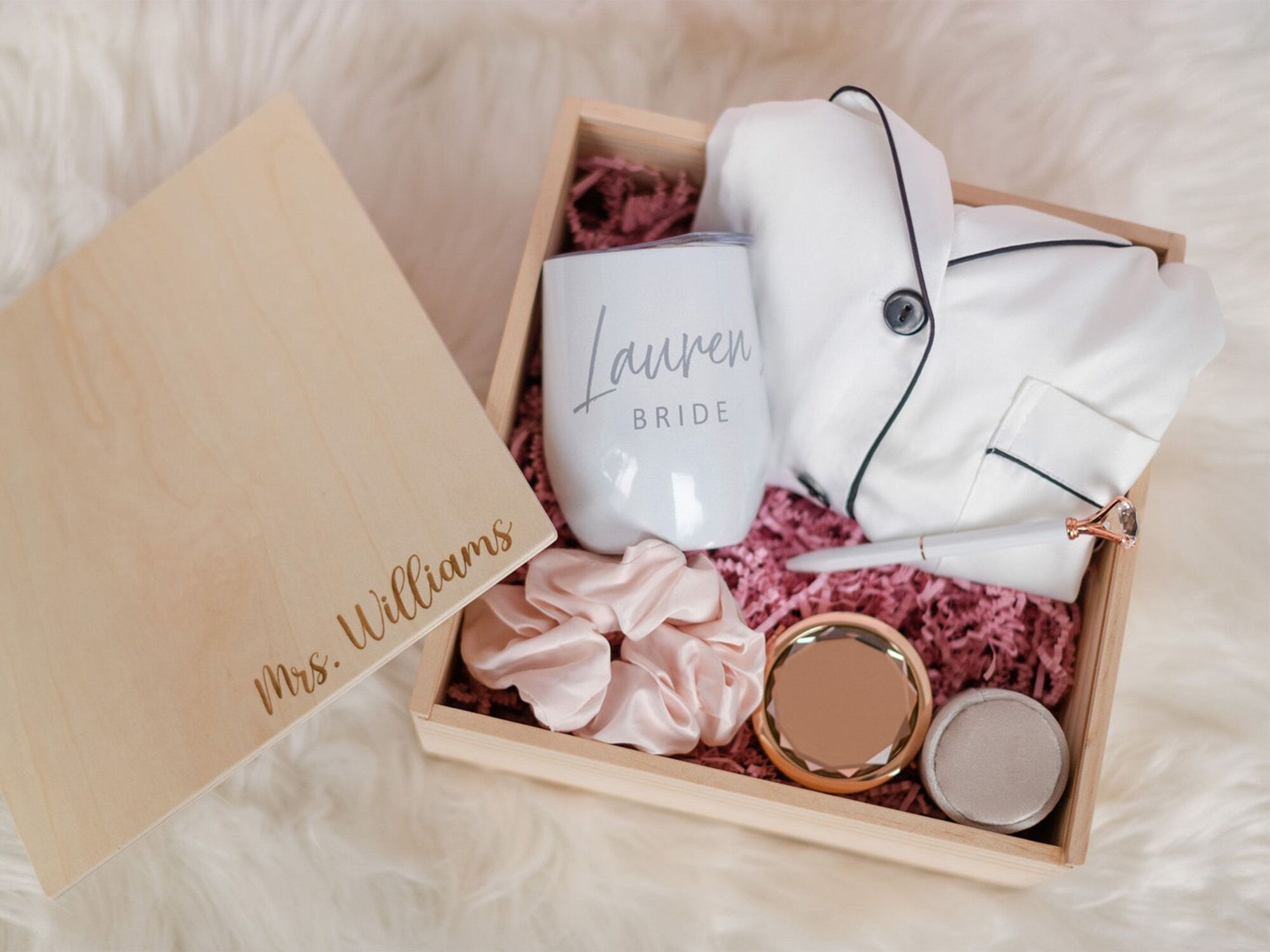 Bride to Be Gift Box, Bridal Shower Gift Basket - No