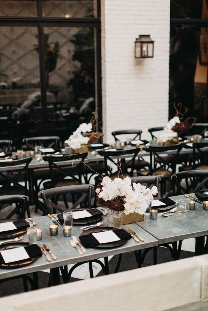 Sleek, Modern and Luxurious Wedding Reception Table Decor