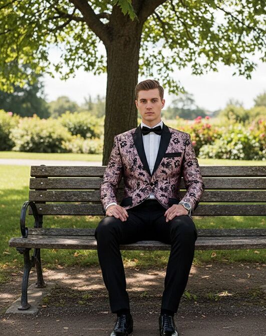 BLACKTIE AMSTERDAM Pink Wedding Tuxedo Pink Tuxedo - 6