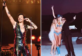 Harry Styles; Emma Hernan officiating Chrishell Stause's wedding