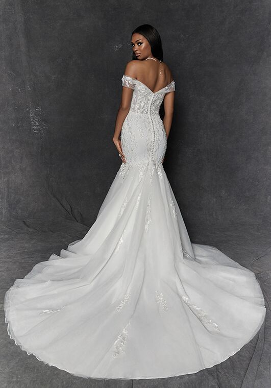 Justin Alexander Signature Myrtle Trumpet Wedding Dress - 6