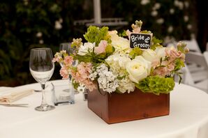 Centerpieces with Roses and Succulents