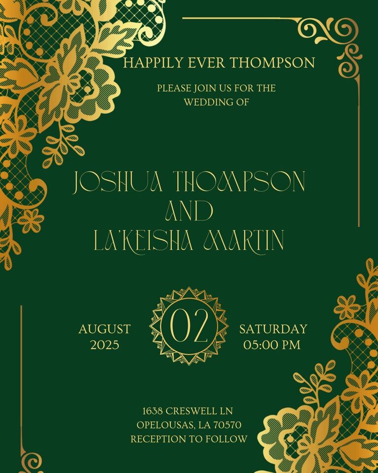 Joshua & Keisha Home Page Banner