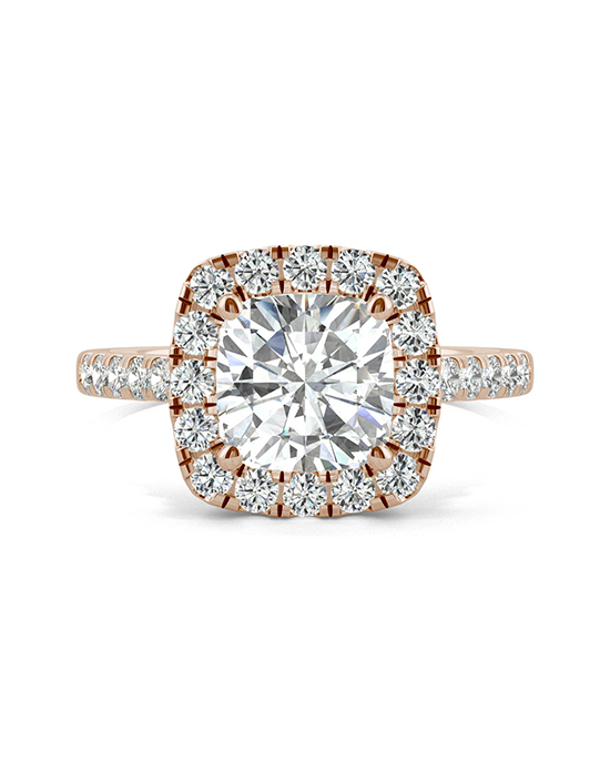 Forever One Moissanite Glamorous Cushion Cut Engagement Ring - 1