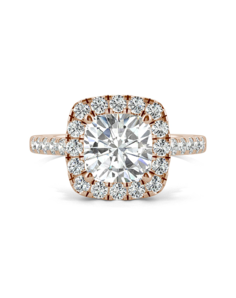 Forever One Moissanite Glamorous Cushion Cut Engagement Ring