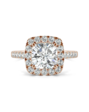 Forever One Moissanite Glamorous Cushion Cut Engagement Ring - thumbnail - 1
