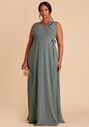 Birdy Grey Minae Dress in Chiffon Sea Glass V-Neck Bridesmaid Dress - thumbnail - 6