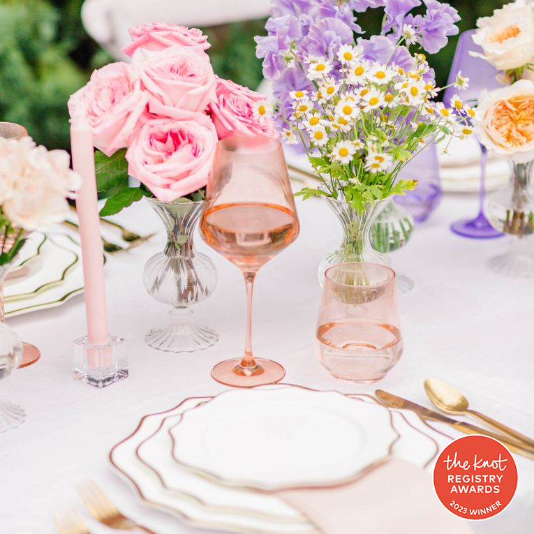 Estelle Colored Glass All-Purpose Wine Glass for your wedding registry