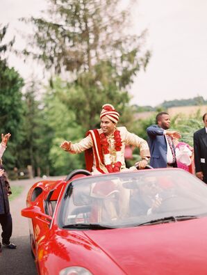 Modern Baraat with Luxury Car