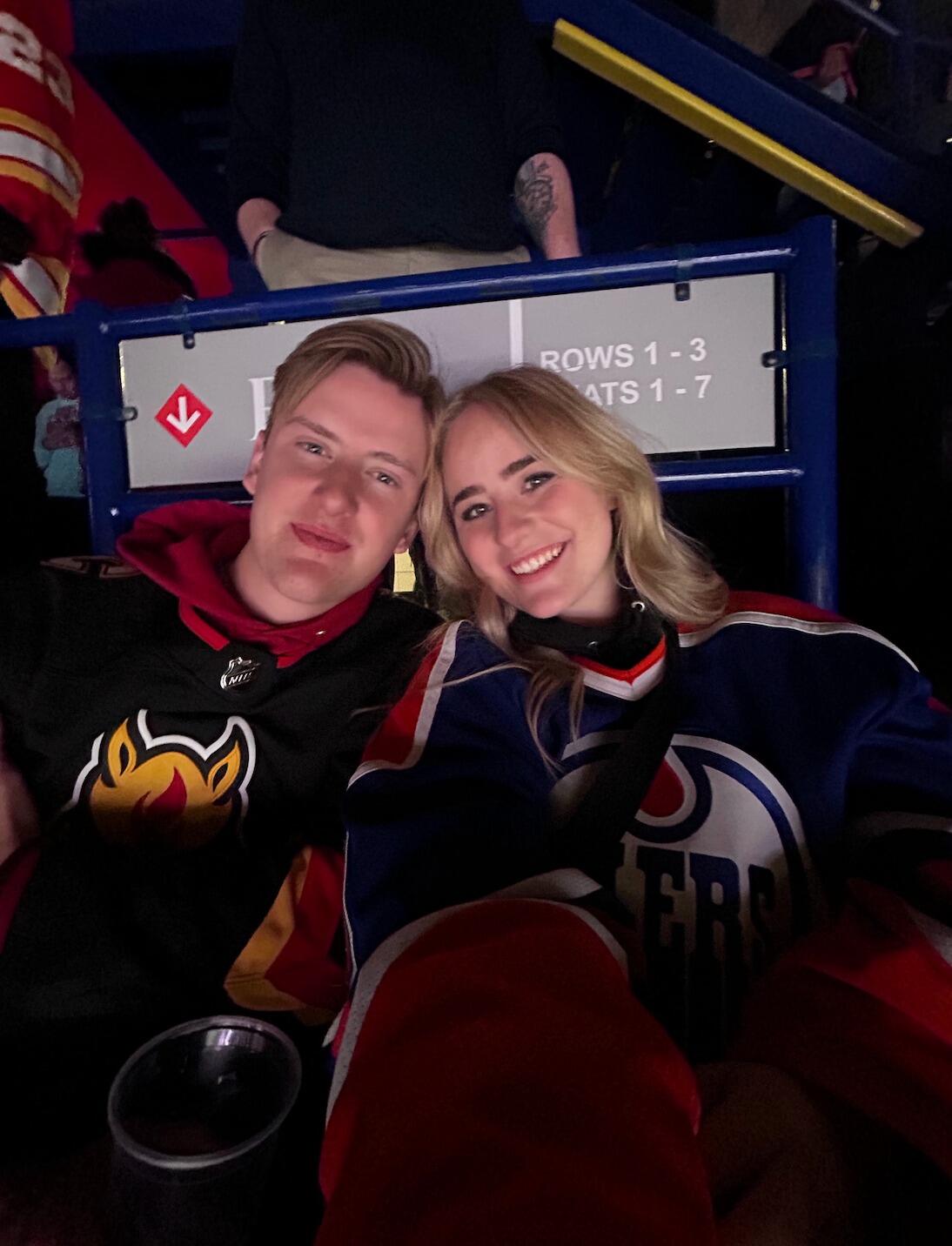 Annah's redemtion of taking a selfie with him at a flames game 