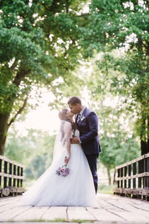 Bride and Groom at Mount Ida Farm