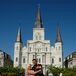 Marine Corps Bride and Groom at St. Louis Cathedral