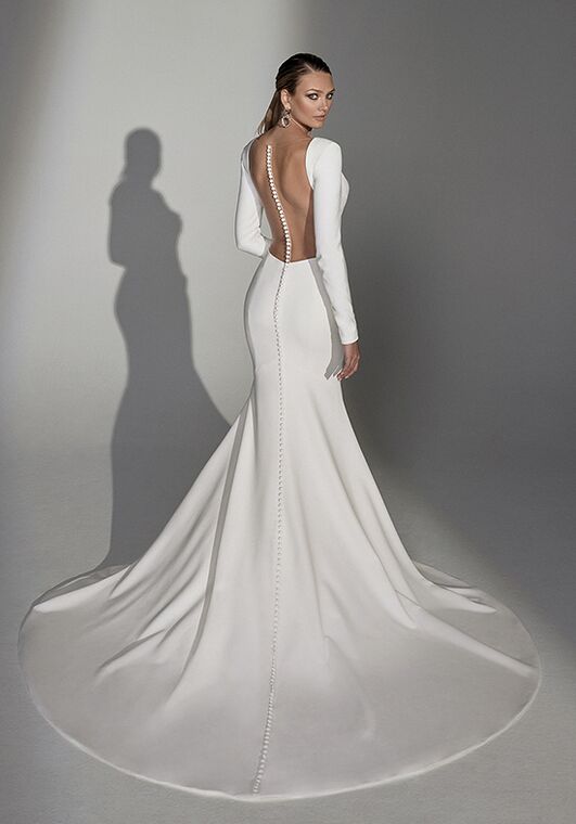 Justin Alexander Signature Norma Fit-and-Flare Wedding Dress - 4