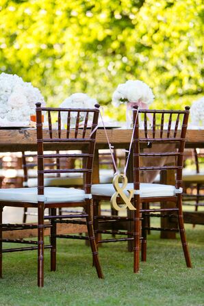 Gold “&” Wedding Chair Sign