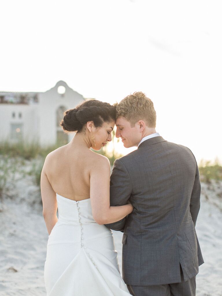 Couple on wedding day