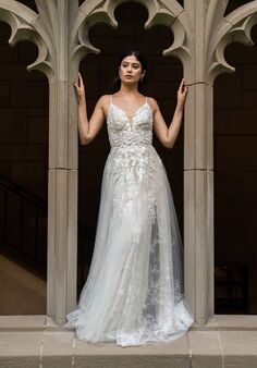 Essense of Australia D3415 A-Line Wedding Dress