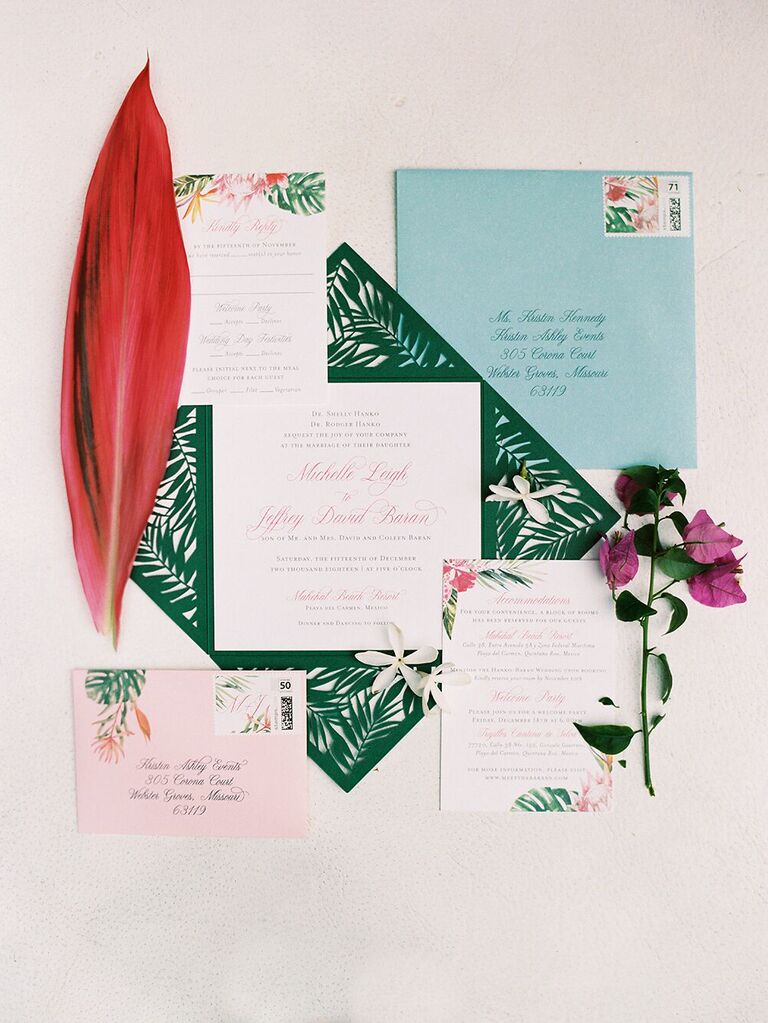 how important are wedding invitations tropical stationery suite