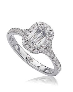 Christopher Designs Classic Emerald Cut Engagement Ring