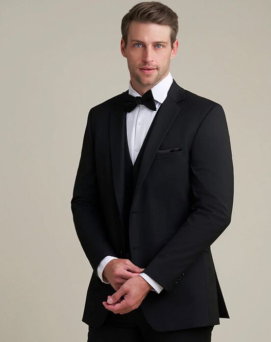 BLACKTIE SAVOY Black Wedding Suit Black Tuxedo - 7