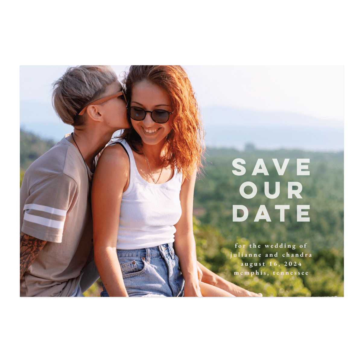 A Save the Date from the Modern Floral Collection