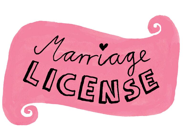 marriage license illustration