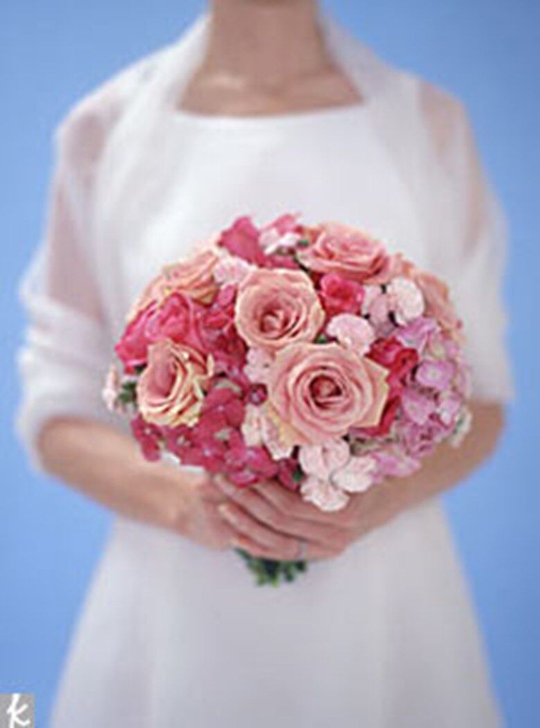 Pink rose bridal bouquet