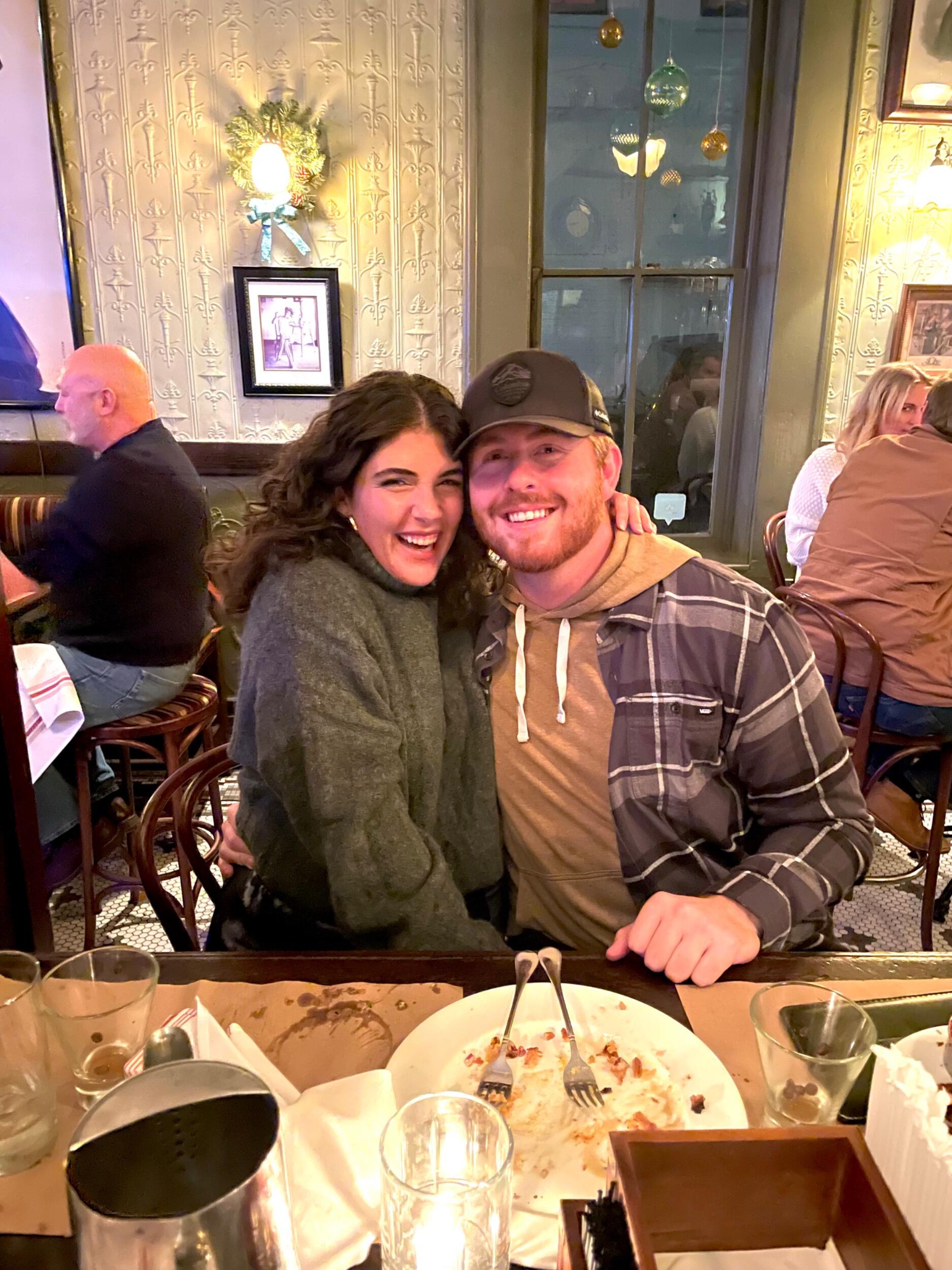 For Christmas, Jackson surprised Lauren with concert tickets in Savannah. The show was canceled, but they went on the trip anyway. That weekend kicked off a whirlwind year of travel: from Jackson learning to ski (with only minor wipeouts), to dancing at friends' weddings, to singing along in Nashville honky-tonks. Their hearts were full, their pockets decidedly less so, and they wouldn’t trade a single minute of it for the world.