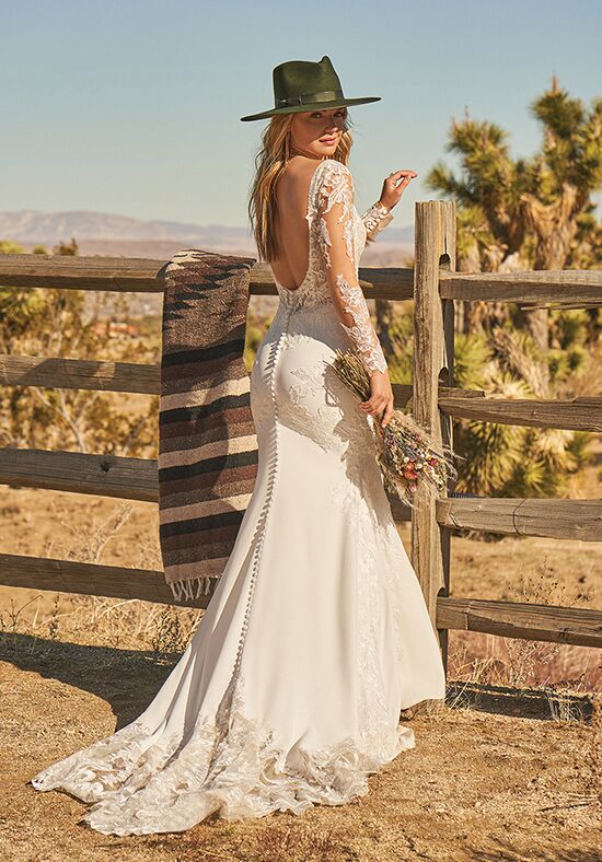 Lillian West 66253 Fit-and-Flare Wedding Dress - 1