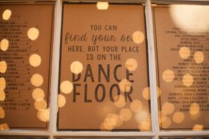 Rustic Framed Table Assignments Display