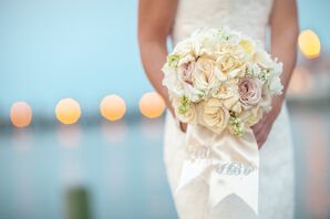 Ivory and Champagne Rose, Gardenia Bouquet