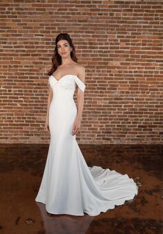 Essense of Australia D3755 Column Wedding Dress