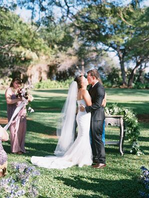 Floor-Length Tulle Cathedral-Length Veil
