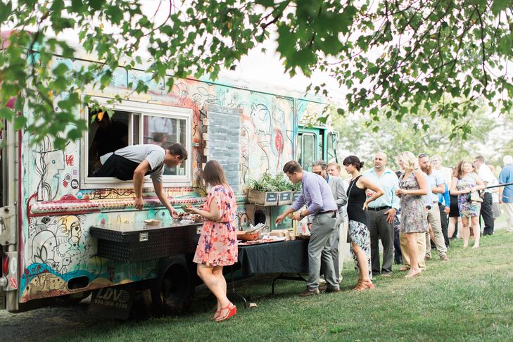 The night's dinner was casual, with guests able to visit Farm Truck Philly as many times as they pleased. The organic and locally sourced menu items included chorizo potato tacos, pork tacos, Mediterranean chicken pita, black bean burger, bacon and russet potato salad, corn on the cob, watermelon-balsamic feta salad and late-night pork rolls and cheese sliders.