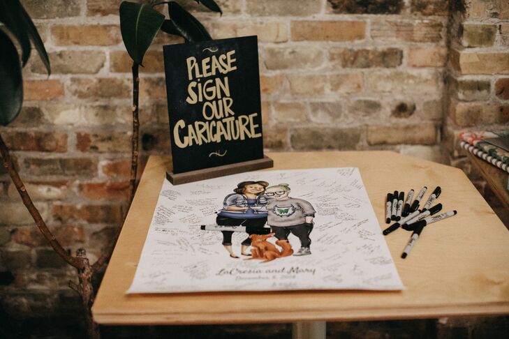 Caricature Guest Book at  PAIKKA in St. Paul, Minnesota