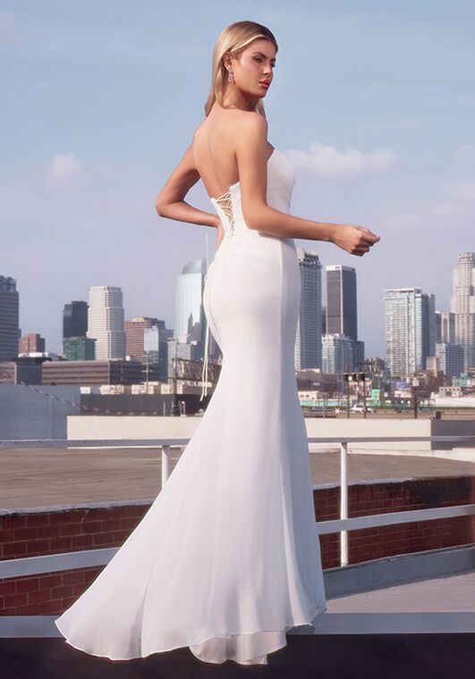 Ladivine 7434W Fit-and-Flare Wedding Dress - 4