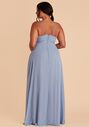 Birdy Grey Theresa Dress in Chiffon Dusty Blue V-Neck Bridesmaid Dress - thumbnail - 6