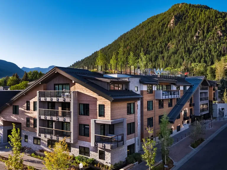 Exterior view of bachelorette party W Aspen Hotel 