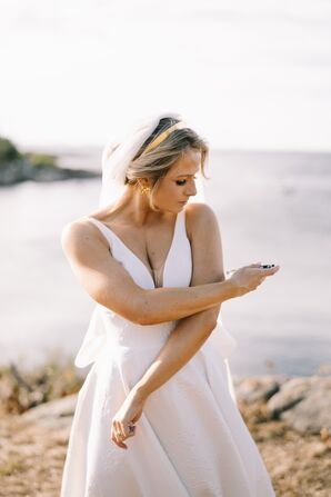 Diabetic Bride Injecting Insulin During New England Wedding