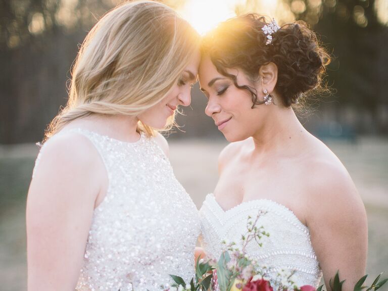 Brides on wedding day